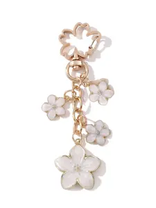 Elegant Sakura Flower Alloy Keychain, Stylish Plant Charm, Trendy Bag Pendant, Perfect Gift for Friends and Family, Memorial Present