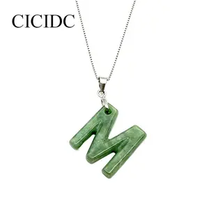 Jade Letter Necklace Simple Elegant Fashionable Jade Necklace For Women Sister Friends Gifts Daily Wear
