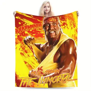 Stylish Hulk-themed Print Plush Blanket - Perfect for sofas and beds, a comfortable blanket all year round, and the ideal gift for anime fans.