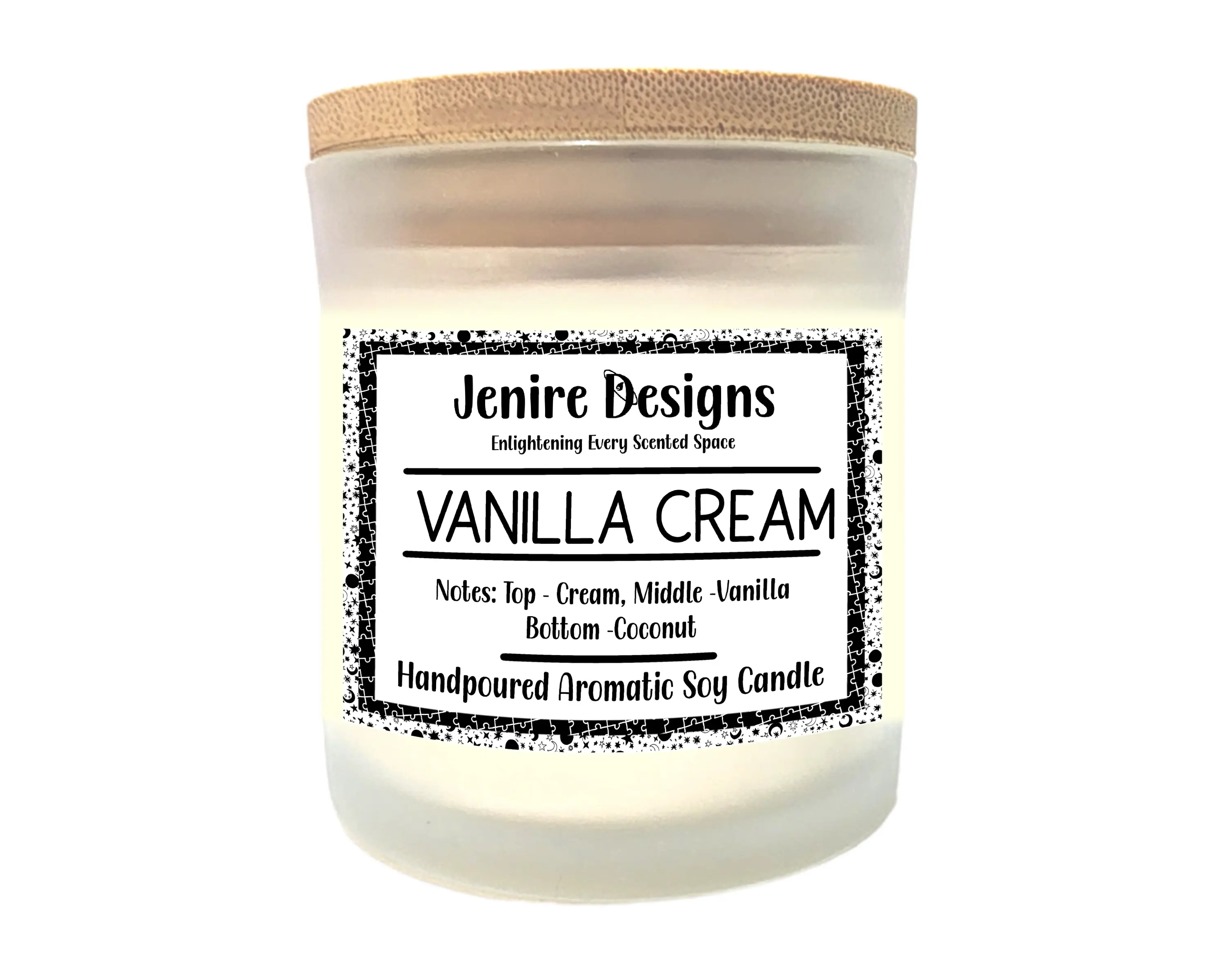Vanilla Cream Soy Candle (8 oz) – Whipped Butter, Toasted Coconut & Maple Whisper with a Crackling Wood Wick