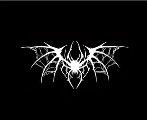 Cyber Spider Bat Wings Car Decal, Neo Tribal Sigil Vinyl Sticker, Y2K Goth Aesthetic Bumper Decal, Alternative Edgy Spider Web Art, Dark Fantasy Laptop Decal, Cyberpunk Bug Vehicle Graphic