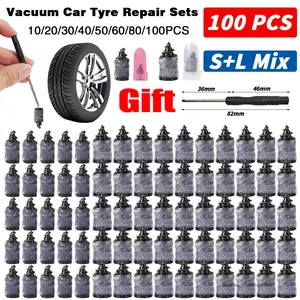 Car Tire Repair Rubber Nail Set Universal Car Motorcycle Tyre Repair Nails Truck Scooter Bike Tire Puncture Repair Tool 10/100PC