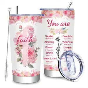 [20 Oz Christian Tumbler] 20 Oz Christian Tumbler | Christian Gift for Women, Religious Cup, Bible Number Tumbler, Gifts for Christmas