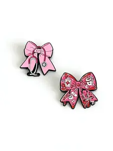 2-Pack Student Nurse Stethoscope Pins, Enamel Metal Lapel Pin, Collar Decoration Pin & Scarf Buckle, Ideal Backpack Decor, Nurse Uniform Accessory, Durable Metal Pins