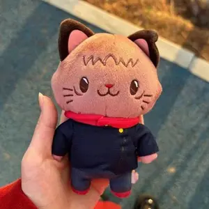 Anime JJK Plush Toy Satoru Gojo plush keychain Itadori Yuji figure Withcat Cat toy Fushiguro Megumi Plushies Dolls Birthday Gift