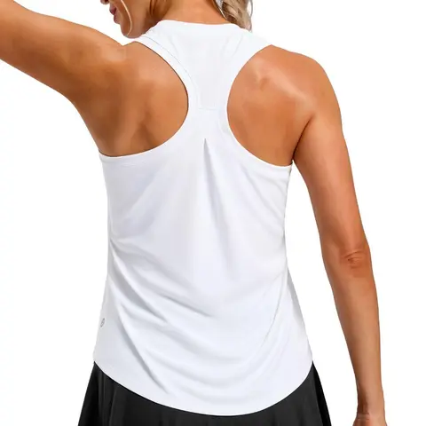 G Gradual Women's Curved Racerback Running Style Sports Singlet - Loose Fit, Sleeveless, Crew Neck, Sweat-Wicking, Breathable, Quick-Dry, Lightweight, Everyday Active Training Yoga Top (Check Your Size), Running Style Women's Sports Singlet