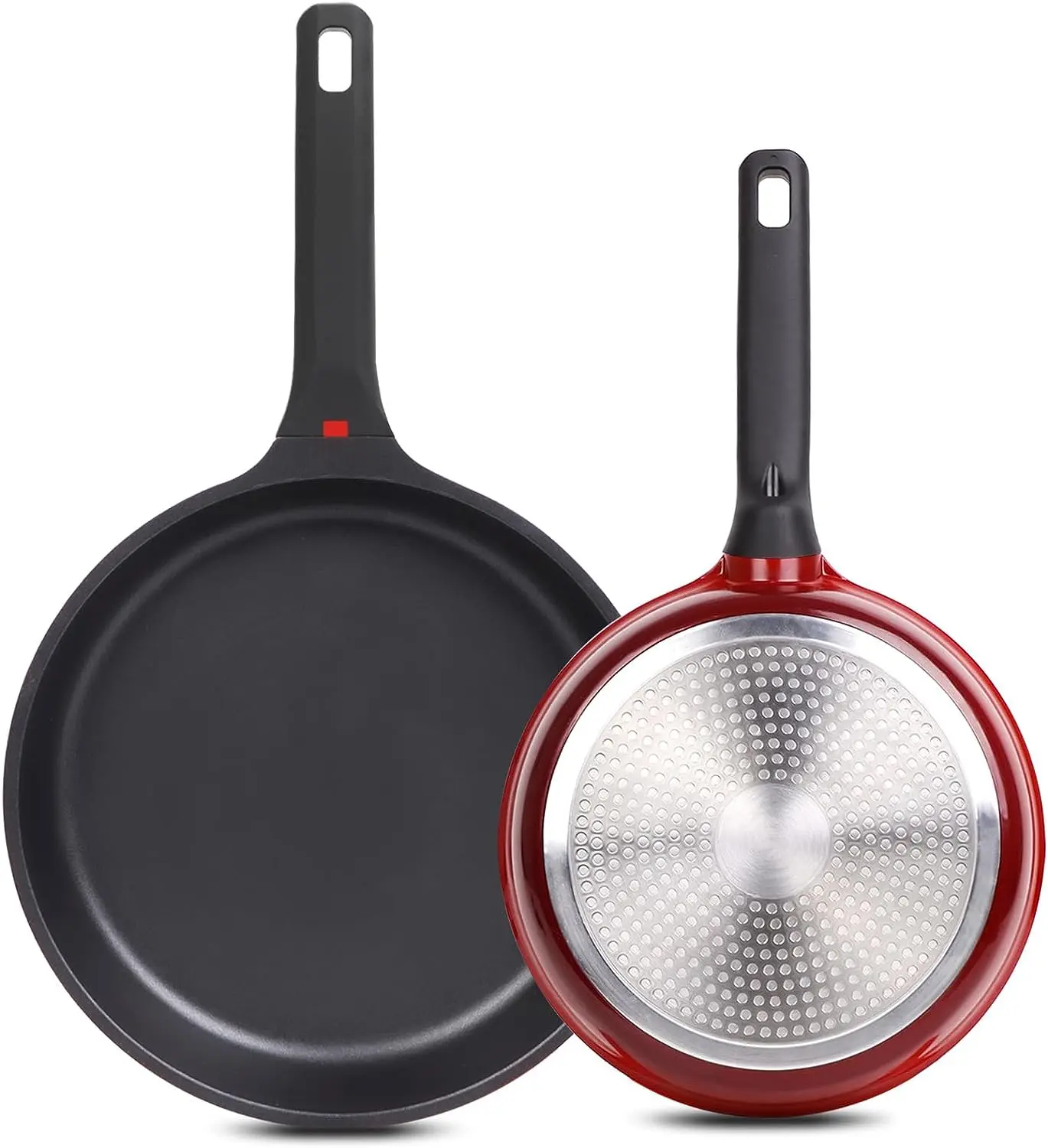 DIIG Non Stick Frying Pans Set, 100% PFOA Free Stickless Skillet for Cooking, 10 & 11 In Food Grade Aluminum Chef Pan Gas, Electric Stove Top, Induction Compatible