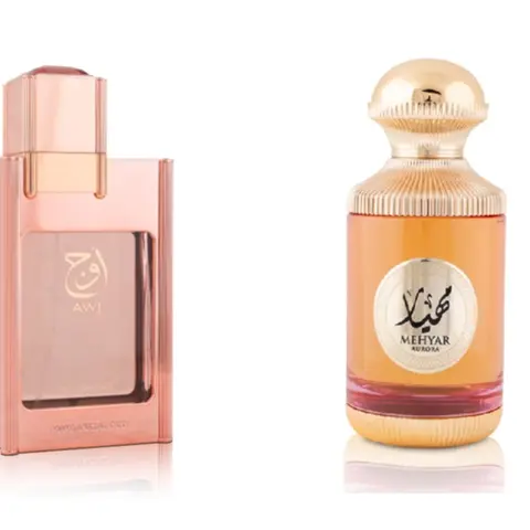 Awj blushing & Fleur Mehyar Bundle EDP Perfume by Mamlakt 3.4 Fl Oz Floral Amber Caramel Scent