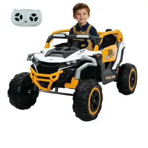 Ride on Models Truck Car 12V Kids Electric Vehicles, Remote Control, Front & Rear Shock Suspension, 2 Seater UTV, Flashlights and a built-in music player, For Age 3-6 Years Old (White),electric car for kids,gifts for kids,ride on cars for kids