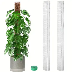 2 Pack Plastic Onion Moss Sticks, 36 Inch Climbing Plant Support Rods, Indoor Plant Stand with Sheet Moss, Ideal for Home Decor