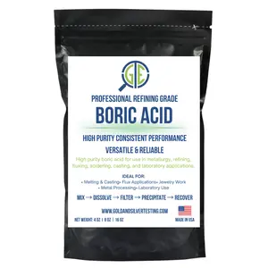 Boric Acid 8 oz 99% Pure Powder Flux Gold Silver E-Waste Metal Refining Melting