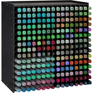 Marker Organizer,240-Slots Marker Holder with Adjustable Divider, Desk Markers Storage Organizer for Pens Colored Pencils Art Brushes  Office Art Room and Classroom