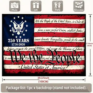 We the People 250 Years Flag |   1776-2026 250th Independence Day Patriotic Photo Gift Party Decoration