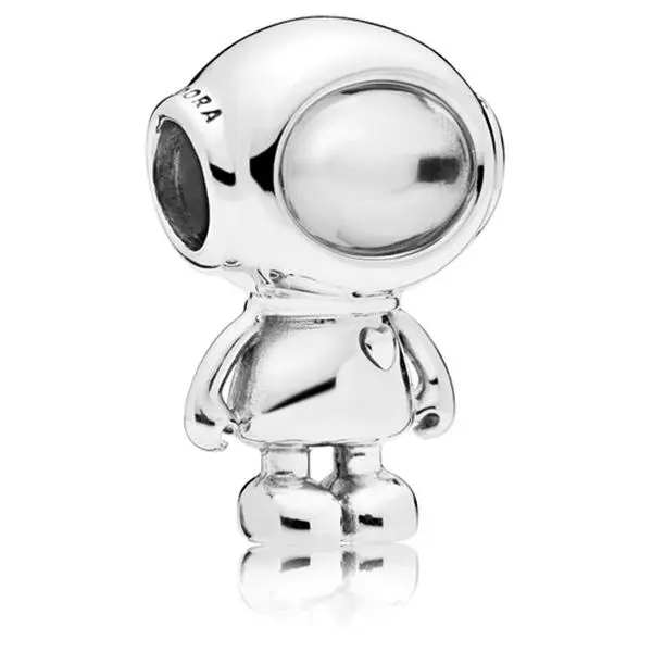 PANDORA Cosmo Tommy Charm - Sterling Silver Collectibles Charm & Pendant, Women's Adventurous All Seasons Dream-Inspiring Jewelry, 797561CZ, No Warning Applicable, Charms & Pendants