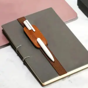 Faux Leather Pen Holder, 1 Count PU Leather Pen Ring, Pen Holder for Notebook, Diary, Sketch Book, Office Stationery & Supplies, Capacitive Pen Stylus, Touch Screen Pen