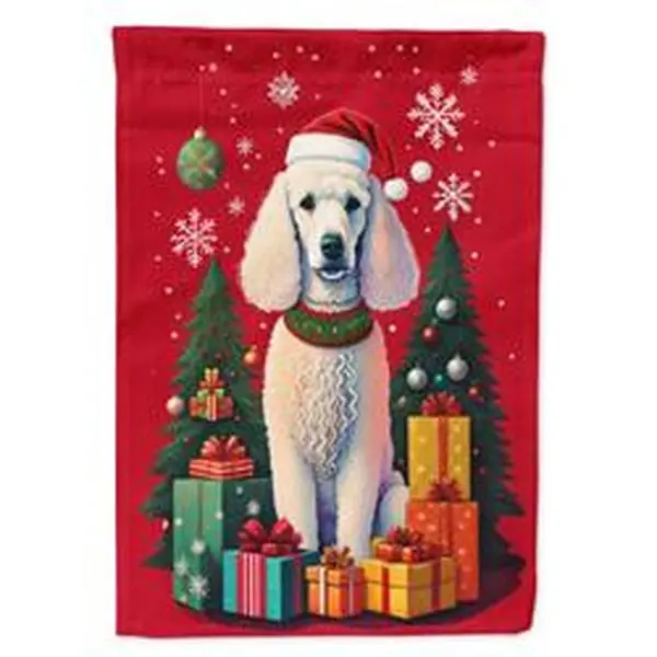 0.15 x 40 x 28 in. Unisex Poodle Holiday Christmas House Flag