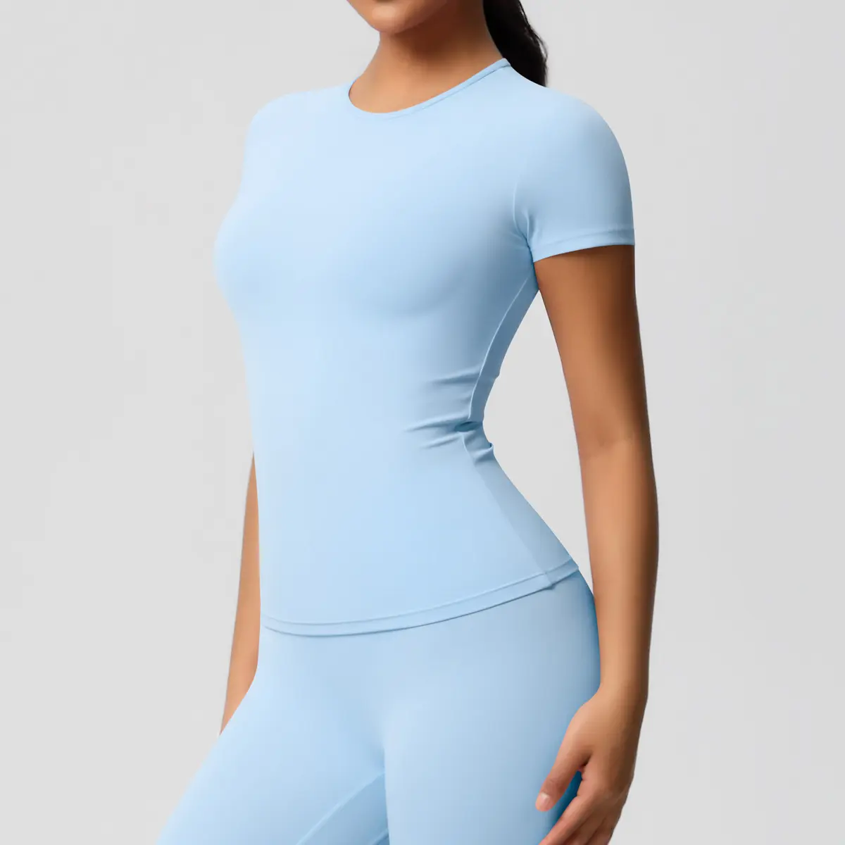 7103 Short Sleeve   Sky Blue