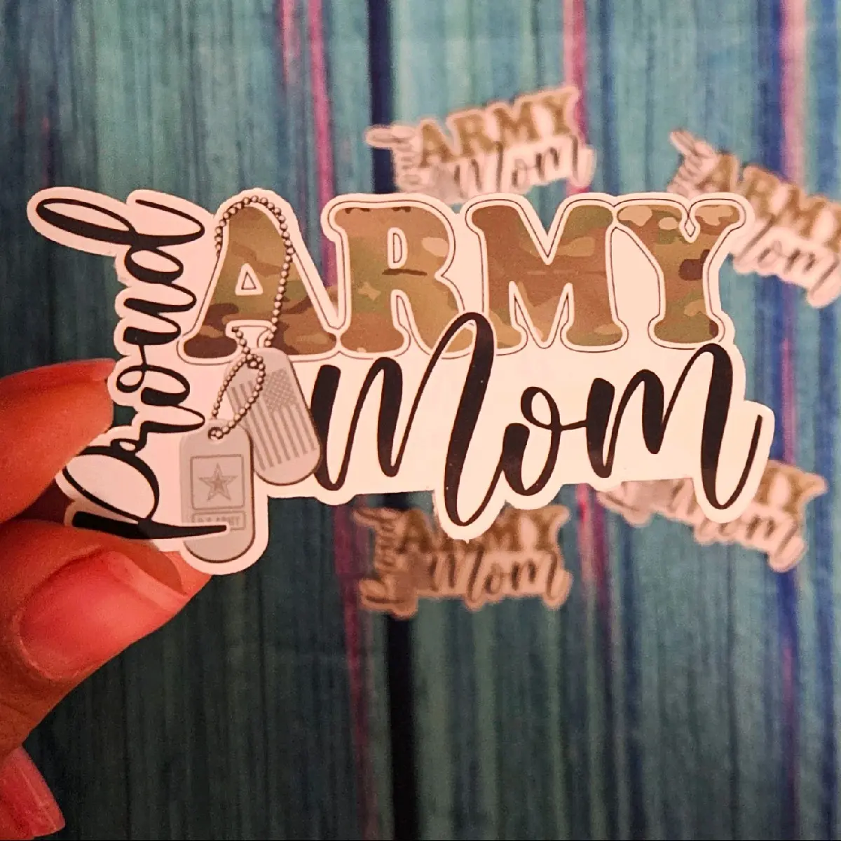 Proud Army Mom trendy sticker