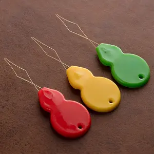 10-Piece Pumpkin-Shaped Threader Set, High-Strength Steel DIY Beading Sewing Machine Needle, Home Sewing Accessories, Sewing Tools, Sewing Supplies Crafts, Random Color