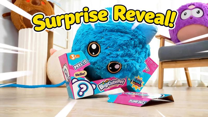 BigCutePet Inflatable Plush Toy  Peel it! Pump it! Watch it GROW! Oversized Cartoon Doll Kids Birthday Gift