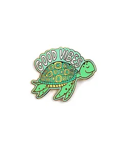 Good Vibes Sea Turtle Pin