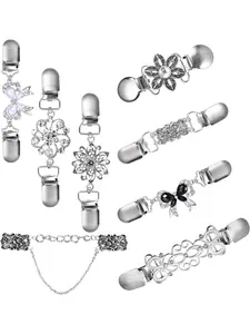 8 Pcs Vintage Sweater Clips Set, Dress Shawl Clips for Women & Girls