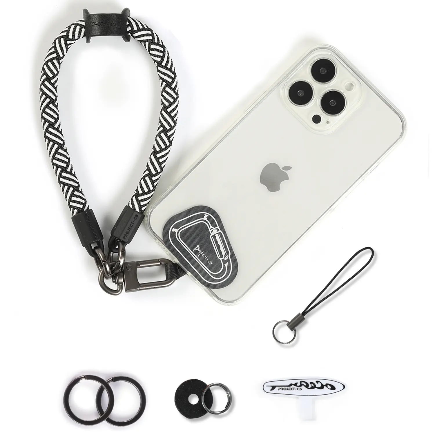 Project-cb Hand Wrist Phone Strap,Phone Lanyard Patch ×2,Cell Phone Case Holder,Wristlet Strap for Key,AirPods,Camera
