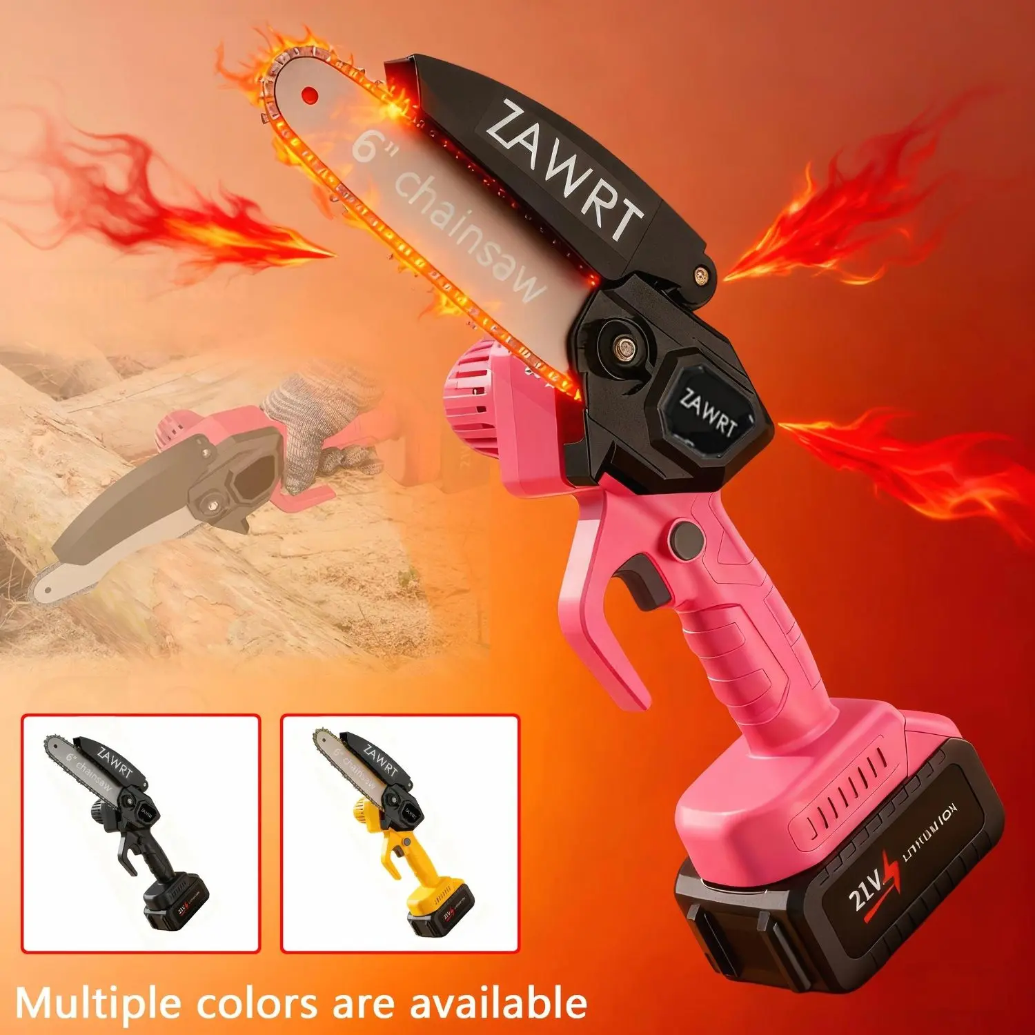 6-inch Mini Chainsaw, Equipped with An Adjustable Chain, Safety Lock, Splash Guard, And Optional Rechargeable Battery, Chain, And Storage Box, Suitable for Quick Trimming Of Branches In Home And Garden Settings, Serving As A Gift for Men