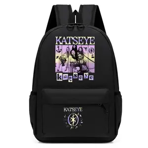Singer Katseye Music Cartoon Print Kids Backpack School Bag for Girls Boys New Semester Students Gifts Business Laptop Bag Casual Travel Hiking Daypacks School Backpacks