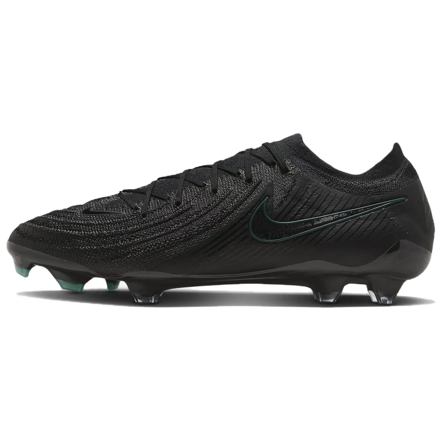 Nike Phantom GX 2 Elite FG Black Deep Jungle Versatile Durable Non-slip Soccer Cleats Unisex FJ2559-002
