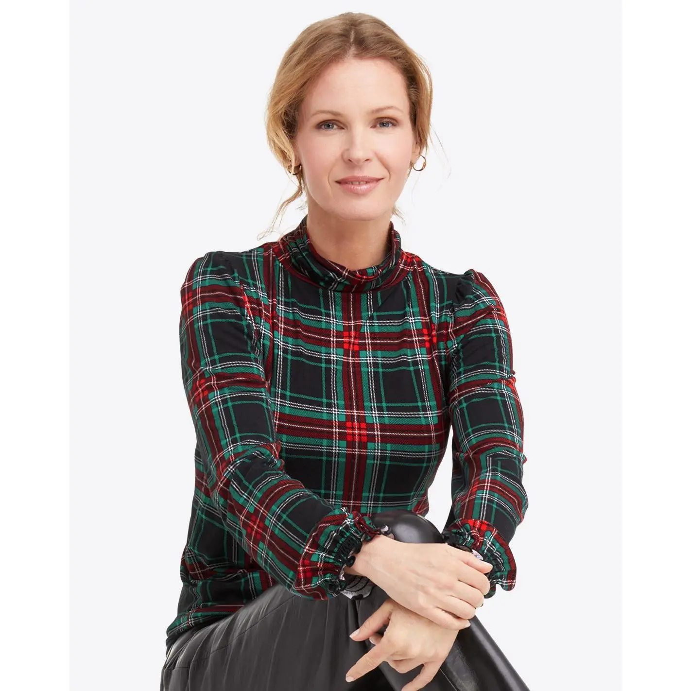 Knit Turtleneck in Georgia Plaid