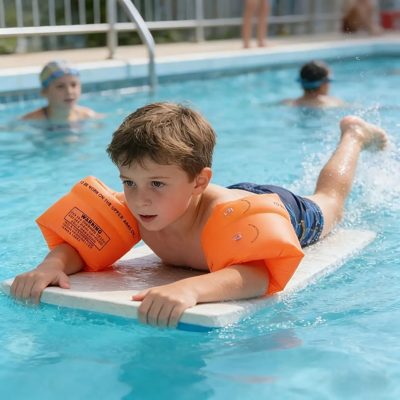 2pcs Kiddie Inflatable Arm Floats for Kids and Adults, PVC Dual-Layer Swim Aid, Water Float, Pool Training Float for Ages 3-12, Swimming Learning Helper, Arm Floaties