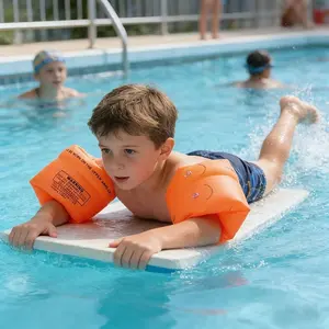 2pcs Inflatable Arm Floats for Kids and Adults, PVC Dual-Layer Swim Aid, Pool Training Float for Ages 3-12, Swimming Learning Helper