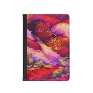 Lux Lounge Passport Cover — Glamorous Money & Martini Travel Wallet