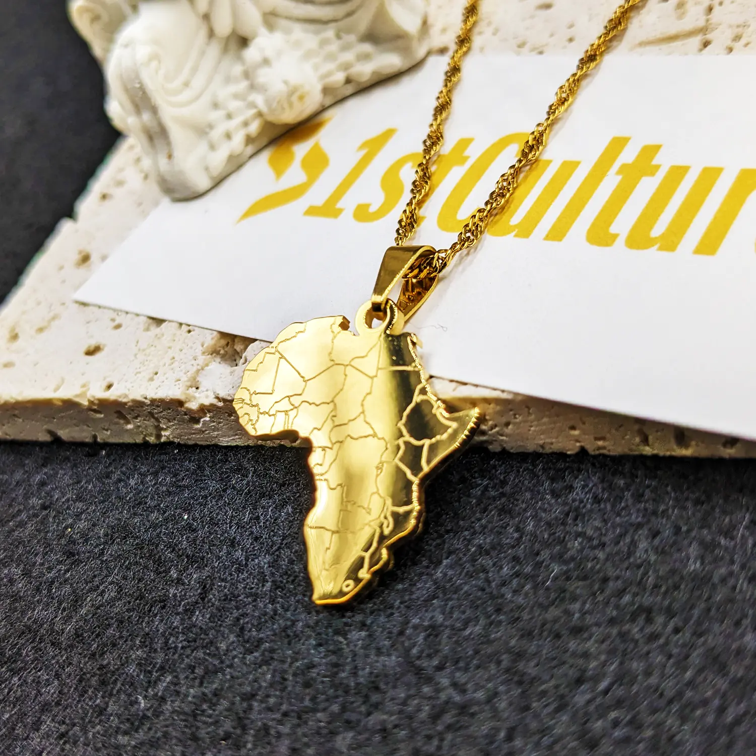 Africa Map Necklace, Africa Pendant, Necklace, Africa Pendant For Women & Men, Map Of Africa Silver Necklace, African Gift