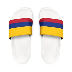 Colombia Flag Women's PU Slide Sandals