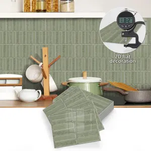 Waterproof Self-Adhesive Wall Decals, Easy Clean Decorative Stickers for Kitchens & Bathrooms, Ideal Splash Protection