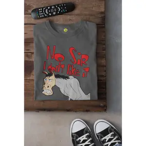 Ren & Stimpy Mr. Horse 'No Sir, I Don't Like It' Short Sleeved T-Shirt - Quirky Cartoon Nostalgia Shirt