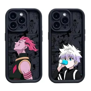 Anime Killua Hunt3r X Hunt3r Silicone Phone Case for iPhone 17 16 15 14 13 12 11 Pro Air Plus ProMax and Samsung Galaxy S26 Plus Ultra S25 S24 S23 S22 anti drop and phone case