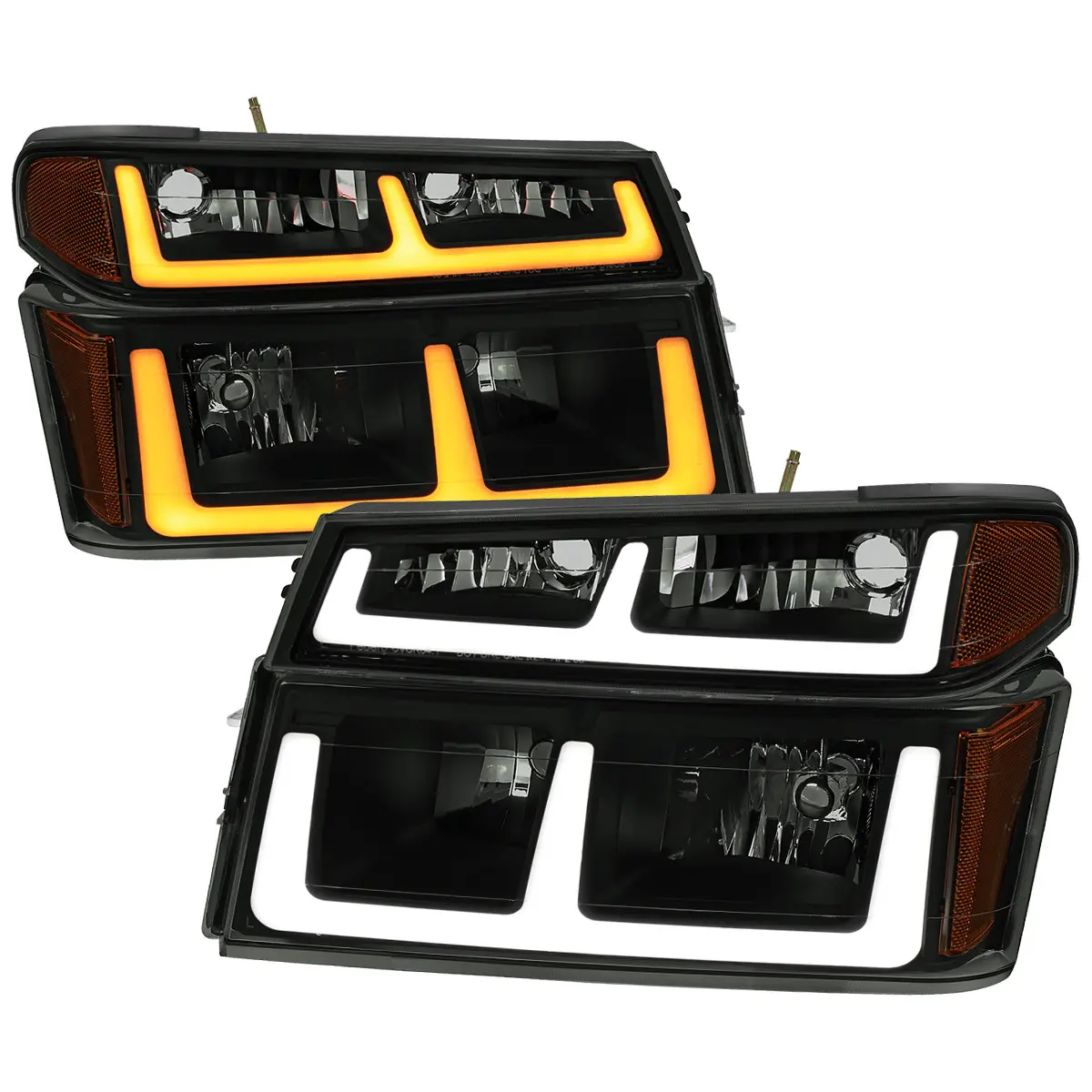 2004-2012 Colorado Canyon LED Bar Factory Style Headlights w/ Amber Corber Lamp (Matte Black Housing/Smoke Lens) 2004-2012 Colorado Canyon LED Bar Factory Style Headlights w/ Amber Corber Lamp (Matte Black Housing/Smoke Lens)