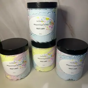 Whipped Sugar Scrub Body Polish 16oz Body Care Cleansing Exfoliant Foaming