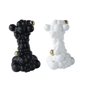 Geometric Volcanic Eruption: Elegant Resin Abstract Sculpture