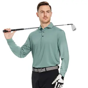 MAELREG Men's long sleeved casual solid color fashion Polo shirt, golf polo shirt,business casual outfits,Advanced tailoring process,Gifts for men.