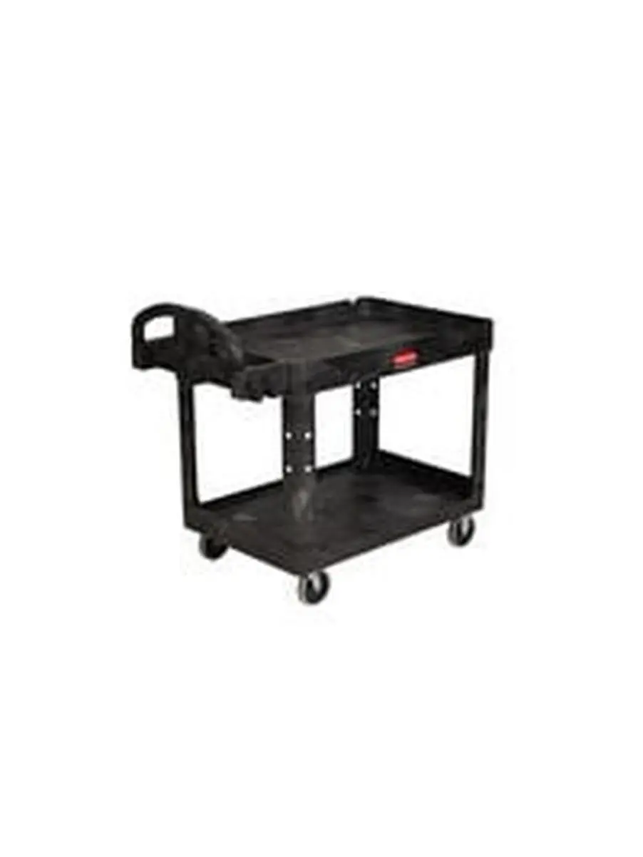 Rubbermaid Commercial 640-4520-88-BLA 500 Lb 2 Shelf Utilty Cart 45-1-4X25-7-8X33-1-4 Inch