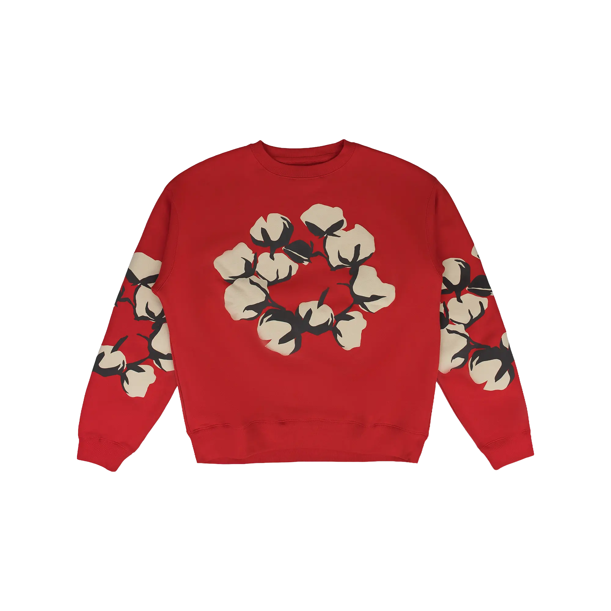 Cactus Wreath Crewneck Sweatshirt "Red" DT745