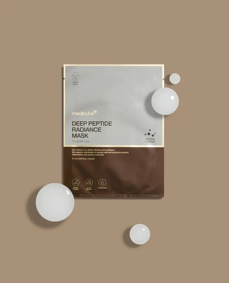 [medicube] Deep Peptide Radiance Mask (10ea) l Medicube Skincare Sheet Mask Face Masks Calming Hydrating Kbeauty Korean skincare