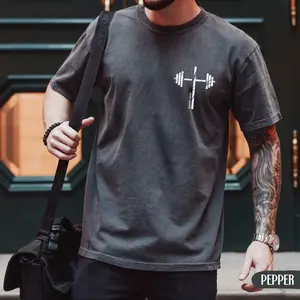 Comfort Colors® Christian Gym Cross Lift Heavy Pray Hard Shirt Faith Based Workout Top Jesus And Fitness Apparel Religious Gift For Men