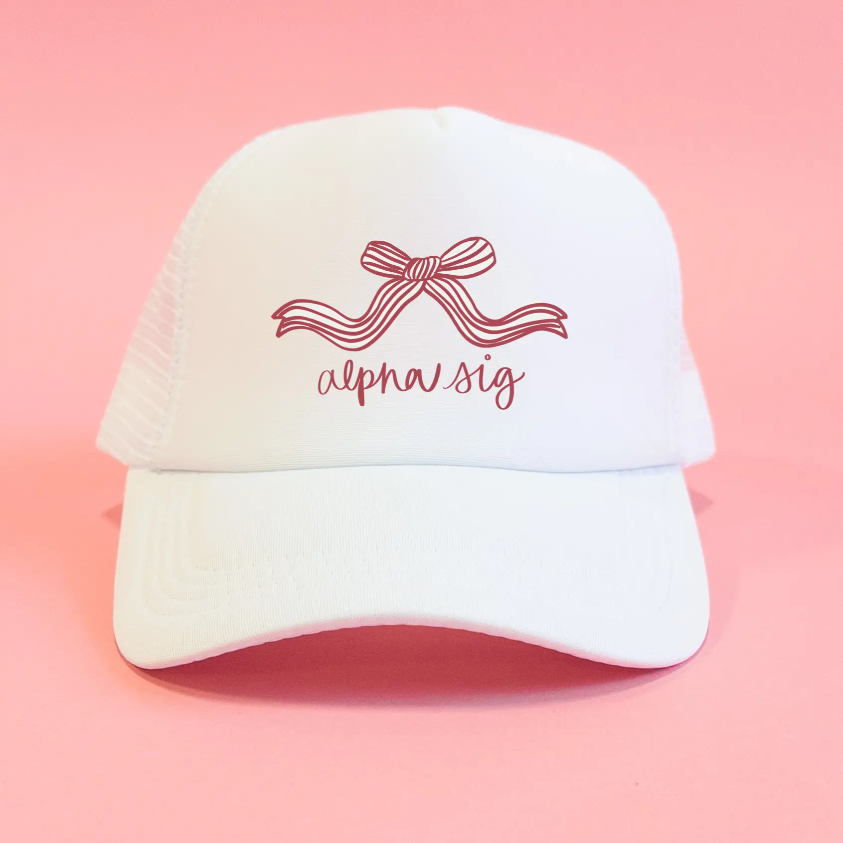 Alpha Sigma Alpha Coquette Sorority Trucker Hat