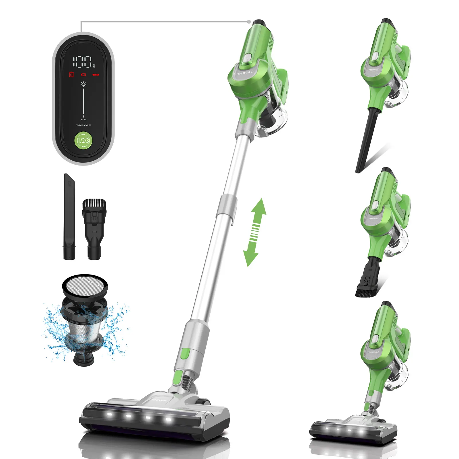 TASVAC Cordless Vacuum Cleaner,Cleaner with LED Display, Up to 50 Minutes of RuntimeFor Hard Floor Carpet Pet Hair.
