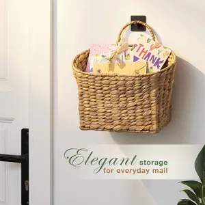 Gourd straw wall hanging basket hand-woven storage basket home wall decoration sundries finishing storage basket
